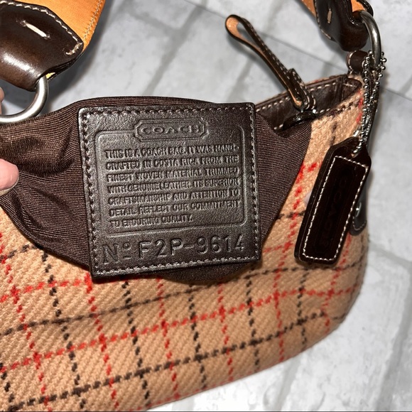 COACH #9614-Tattersall Plaid Wool Baguette (Special Edition! - Picture 12 of 14